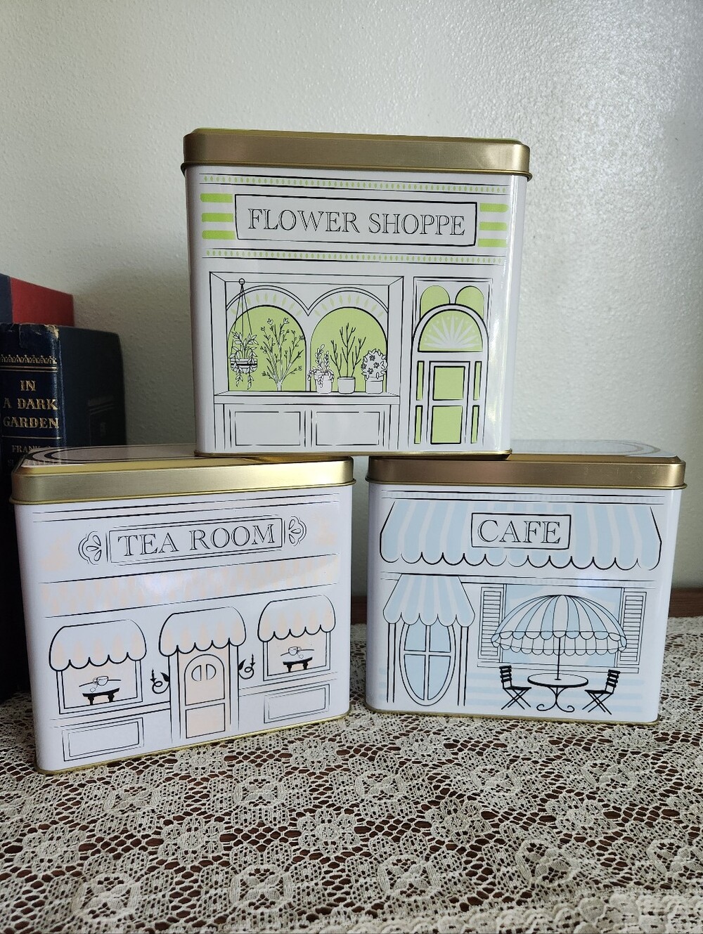 Target Spring Storefront Tin Canisters - Set Of 3
